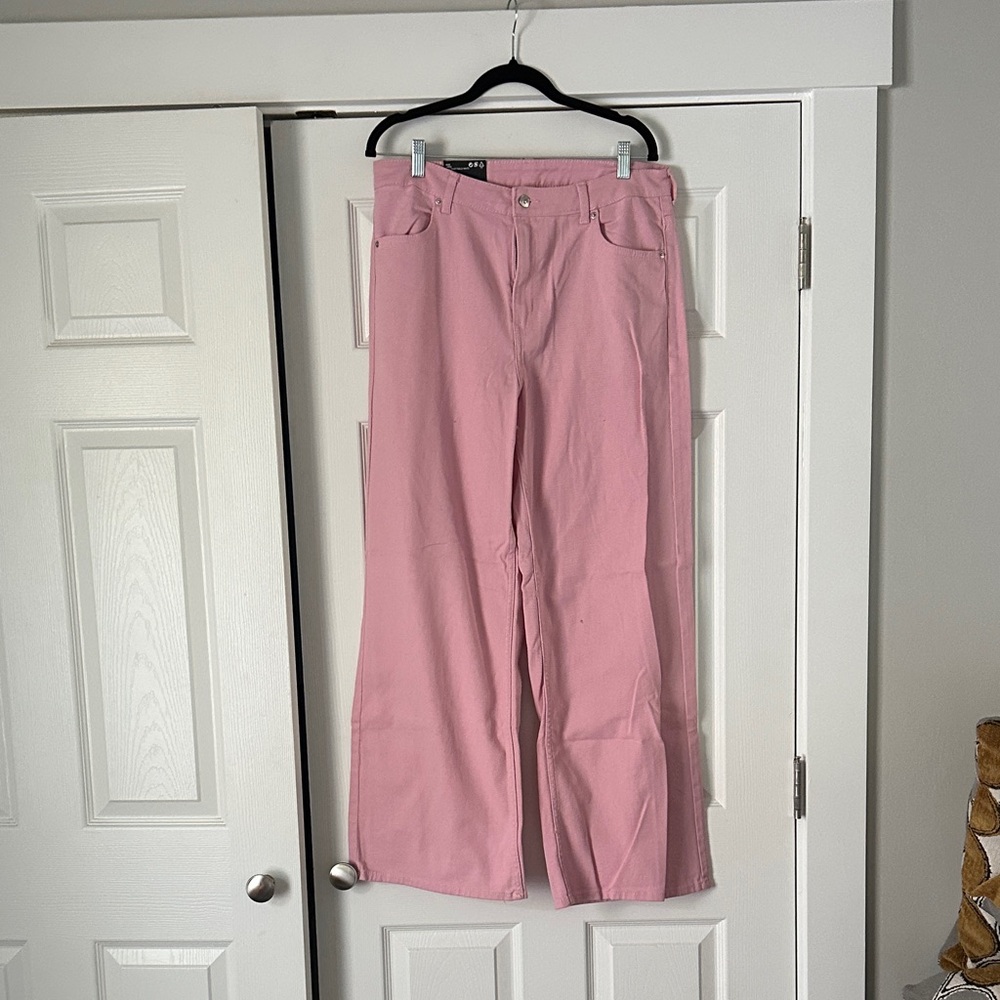 H&M Pink Wide Leg Jeans